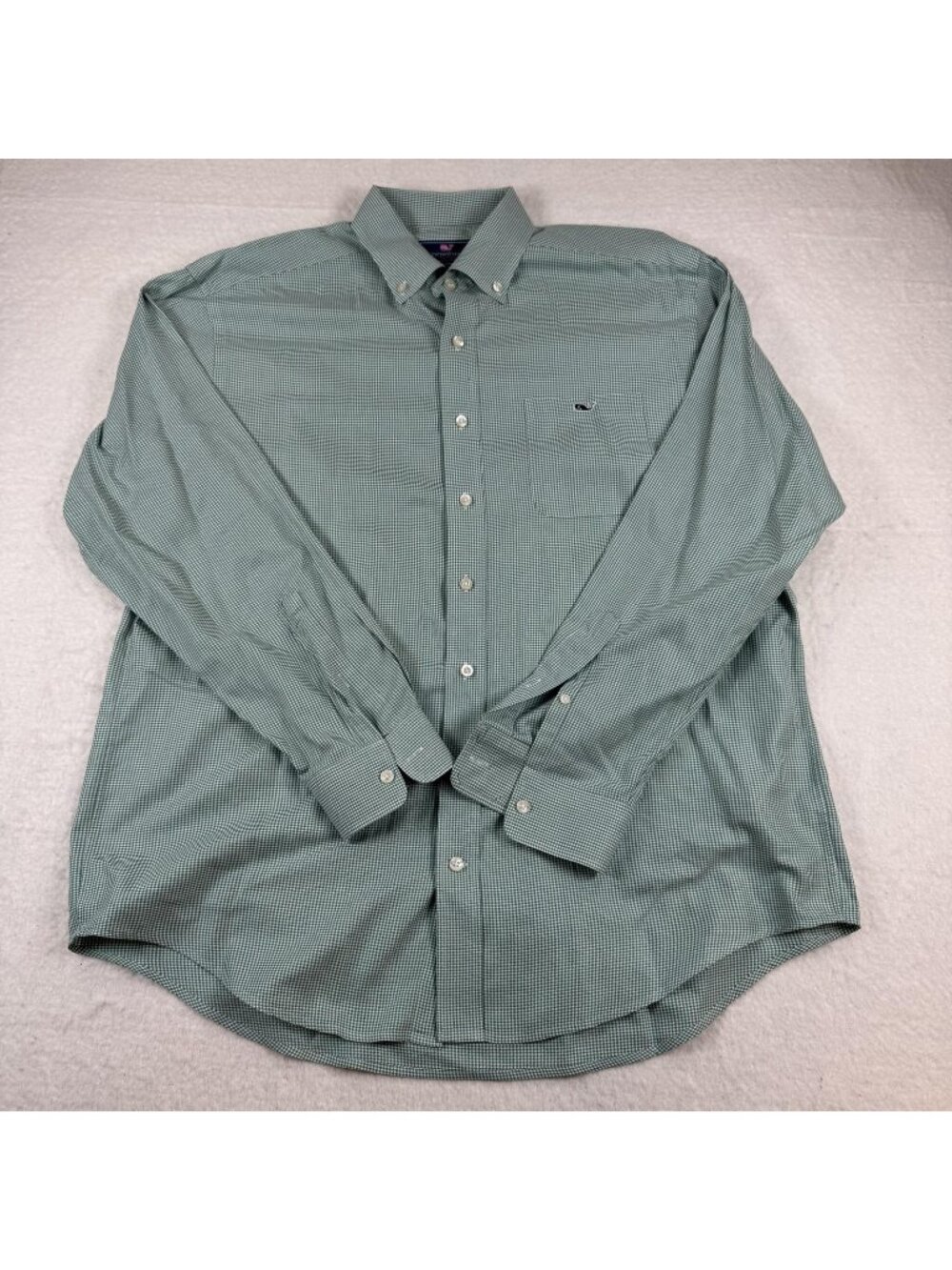 Vineyard Vines Shirt Mens Size L Green Check Classic Fit Tucker Button Down